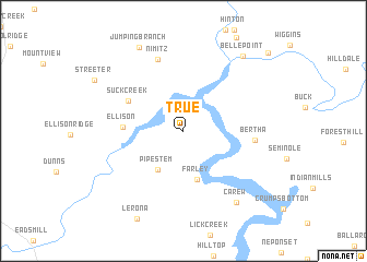 map of True