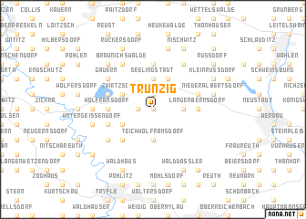 map of Trünzig