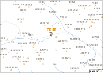 map of Trŭn