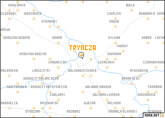 map of Tryńcza