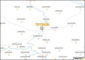 map of Tryškiai