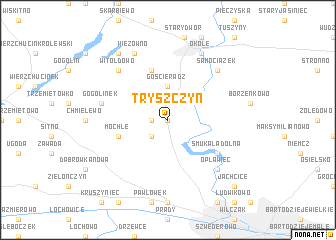 map of Tryszczyn