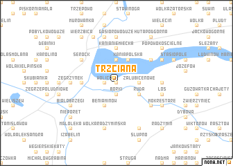 map of Trzciana