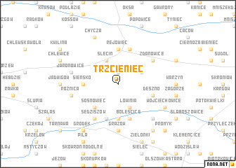 map of Trzcieniec