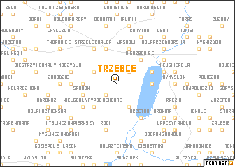 map of Trzebce