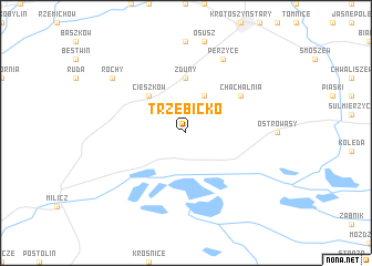 map of Trzebicko