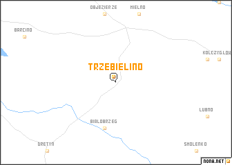 map of Trzebielino