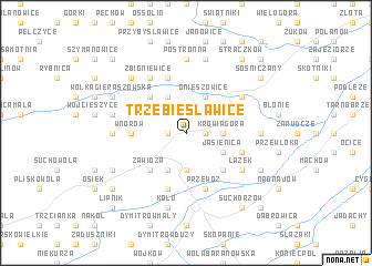 map of Trzebiesławice