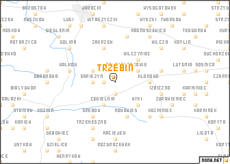 map of Trzebin