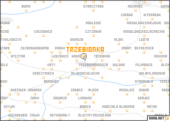 map of Trzebionka