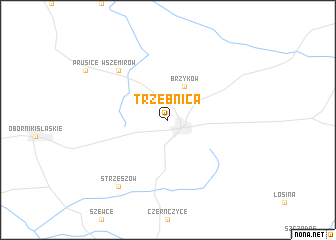 map of Trzebnica