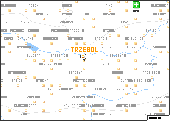 map of Trzebol