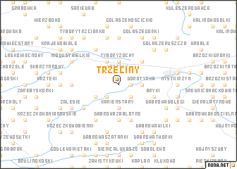 map of Trzeciny