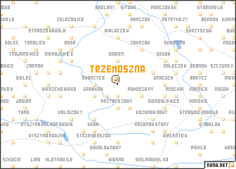 map of Trzemoszna