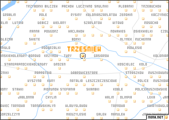 map of Trzęśniew