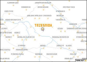 map of Trześniów