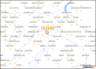 map of Trześń