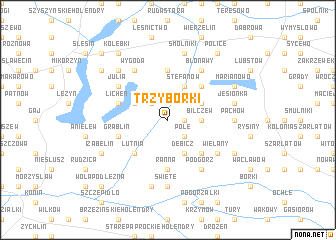 map of Trzyborki