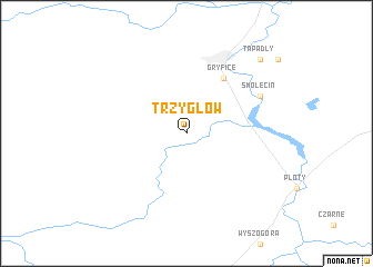 map of Trzygłów