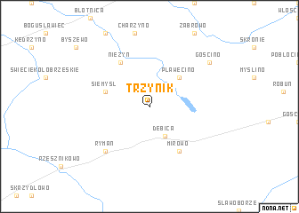 map of Trzynik