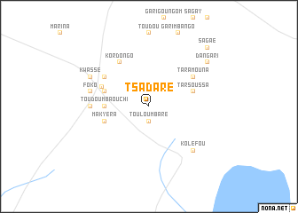 map of Tsadaré