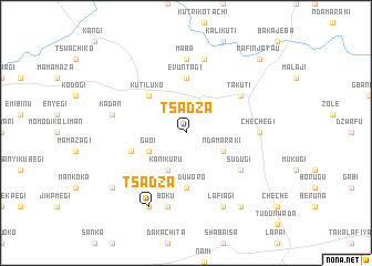 map of Tsadza