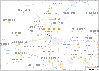 map of Tsaghkunkʼ