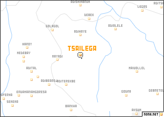 map of Tsʼaʼilega
