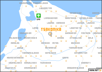 map of Tsakónika