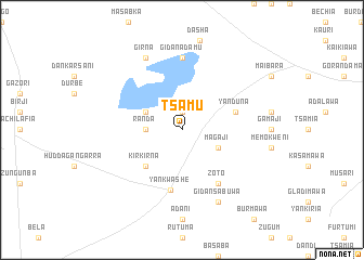 map of Tsamu