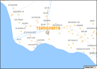 map of Tsanigvarta