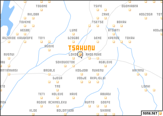 map of Tsawunu