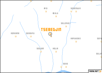map of Tsebedjin