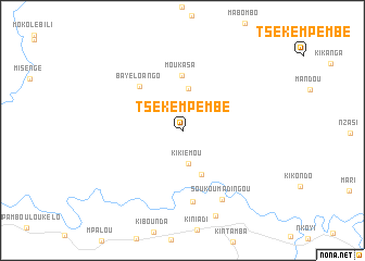 map of Tséké-Mpembé