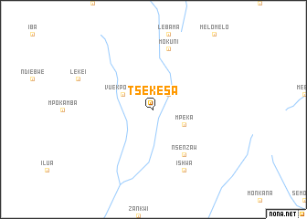 map of Tsekesa