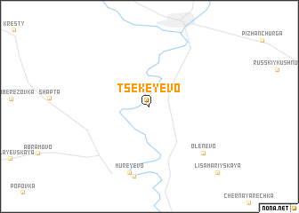 map of Tsekeyevo