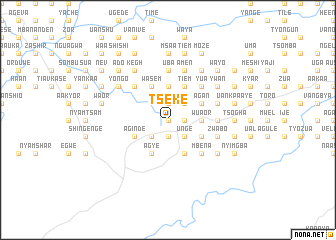 map of Tseke