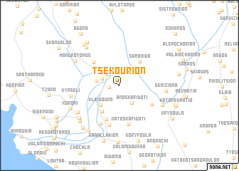 map of Tsekoúrion