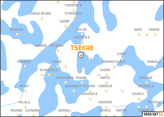 map of Tsekwe