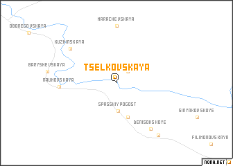 map of Tselkovskaya