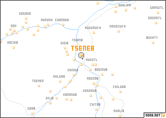 map of Tseneb