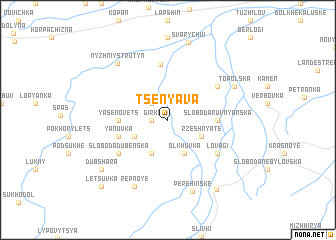 map of Tsenyava