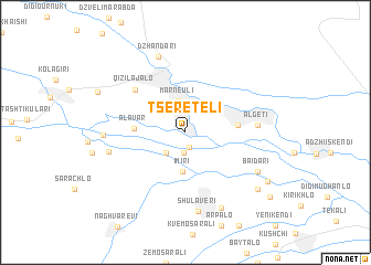 map of Tseretʼeli
