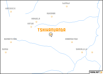 map of Tshiwanuanda