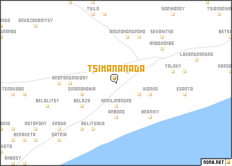 map of Tsimananada