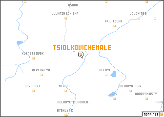 map of Tsiolkoviche Male