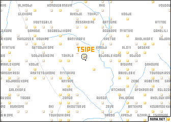 map of Tsipé