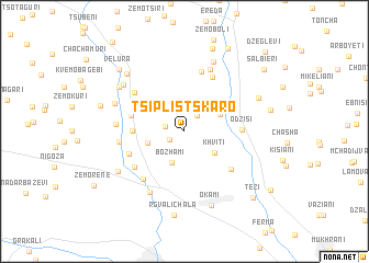 map of Tsiplistskaro