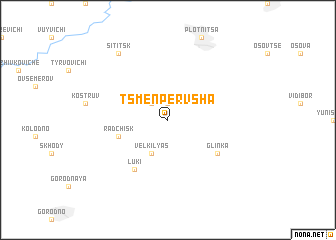 map of Tsʼmenʼ Pervsha