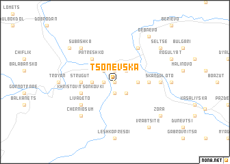 map of Tsonevska